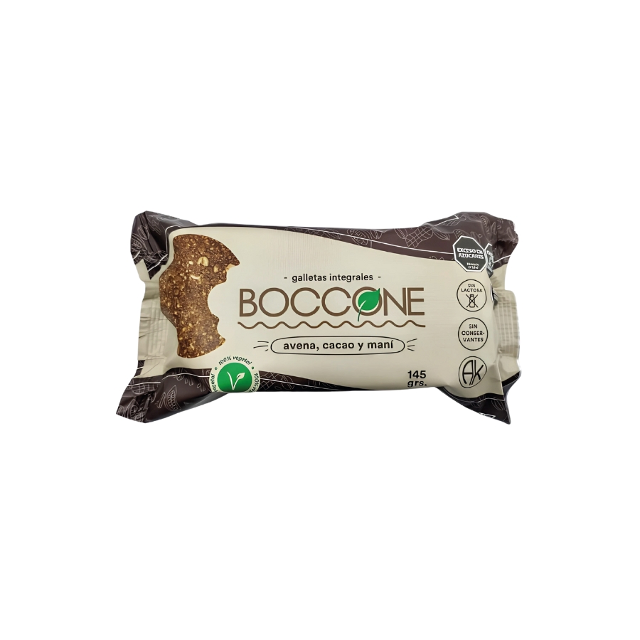 Galletas avena, cacao y mani x 145 gr – BOCCONE