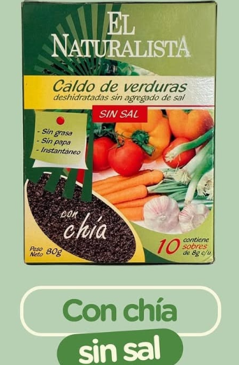 Caldo con Chia Sin sal (10 x 8gr) - EL NATURALISTA