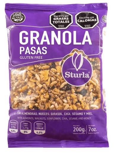 Granola Pasas de uva x 200gr - STURLA
